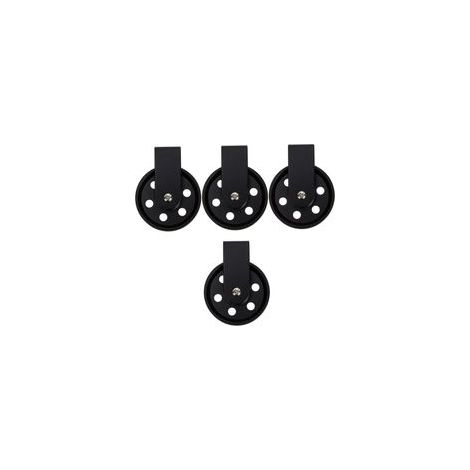 4pièces Poulie Rétro Noire Pour Lampe Suspendue Accessoire Diy Vintage Fer Simple Et Pratique Pour Décoration Intérieure Facile à Installer (1/5)