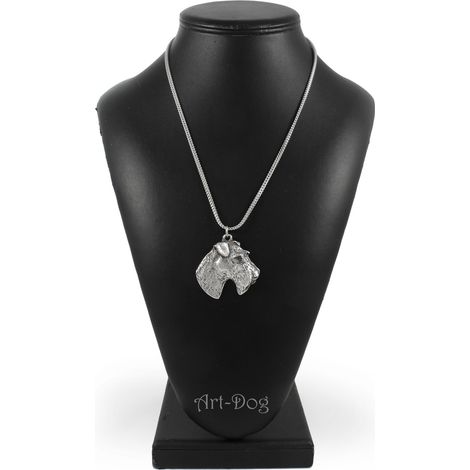 Wire Fox Terrier - collana con ciondolo a forma di cane su catena d'argento, gioiello unico di Art-Dog (1/5)