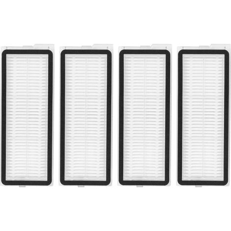 Lot de 4 filtres HEPA pour Roborock Qrevo S/Qrevo S5V/Qrevo Pro/Qrevo Plus/Qrevo MaxV/Qrevo Curv/Qrevo Curve/Qrevo Edge/Qrevo Curv S5X/Qrevo EDGE S5A/QV 35A/QV 35S accessoires d'aspirateur robot