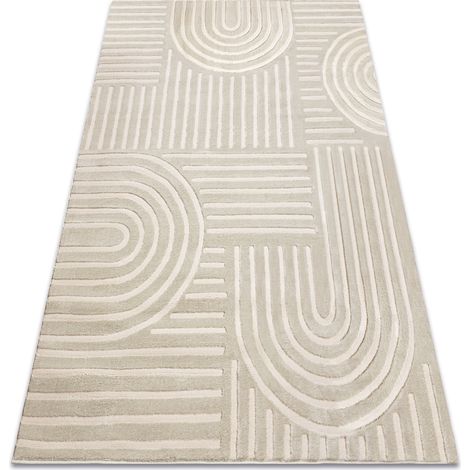 Teppich BALANCE 1918 taupe - Geometrisch, strukturell, glamour beige 120x170 cm