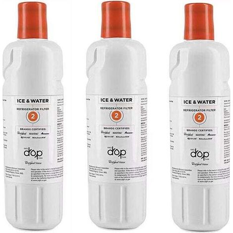 Filtre à eau pour réfrigérateur fllter2 D2, cartouche filtrante pour réfrigérateur, 3 pièces (1/3)