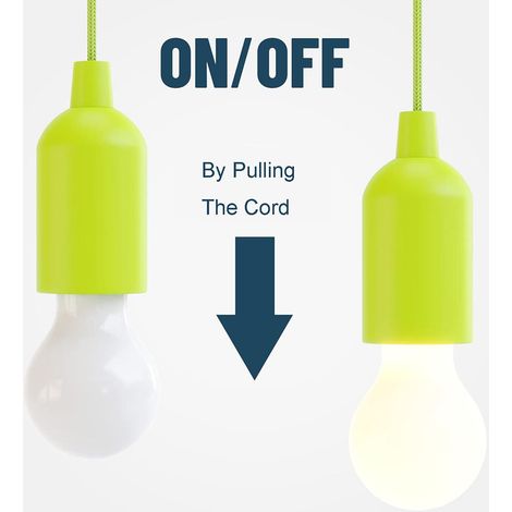 3er/4er/5er-Pack LED-Hängelampen mit Zugkordel, batteriebetrieben, tragbar, für Garten und Camping (1/5)