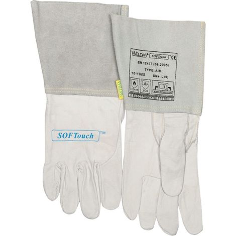 WELDAS Schweißerhandschuh(Argon) Nr. 10-1005, Gr. M Kalbsleder (1 Paar)