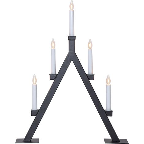 Kerzenleuchter Oliver Metall 5-flammig E10 schwarz H 55cm B 44cm (1/5)