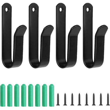 4 Pièces Support Skateboard Mural, Porte Ski étagère Murale, Support Mural pour Skateboard, Accessoires de Skateboard，pour snowboards, vêtements divers, sacs, casques, manteaux, etc (1/5)