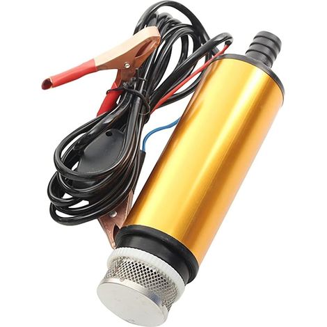 Pompe De Transfert De Carburant Diesel, 12V 51mm Pompe Transfert Carburant Diesel Avec Filtre, Pompes à Huile électrique 12V Multifonctionnelle Pour Huile, Eau(Avec un filtre)
