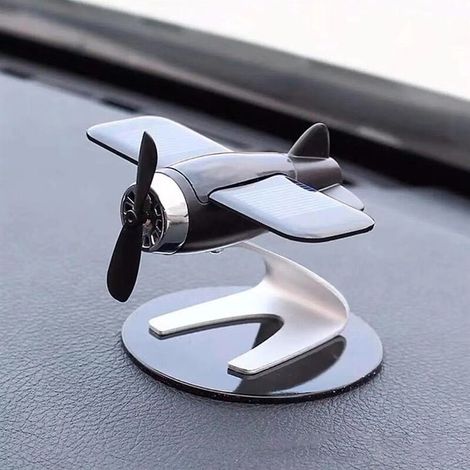 Jeffergarden Tableau de bord avion ornement Rotation solaire voiture désodorisant aromathérapie diffuseur parfum décoration pour bureau maison noir-DOU