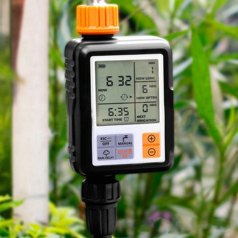 Automatischer elektronischer Bewässerungstimer mit intelligentem LCD-Display und Steuerung für Gartenbewässerungssysteme (1/5)