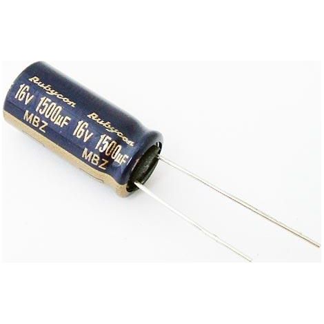 Condensador Electrolitico 1500uF 16Vdc Medidas 13x21mm Radial