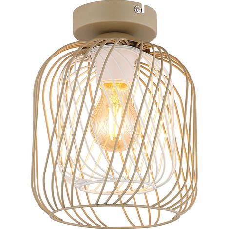 Plafonnier, lampe de salon, lampe à grille, plafonnier, lampe de chambre, H 24,5 cm (1/5)