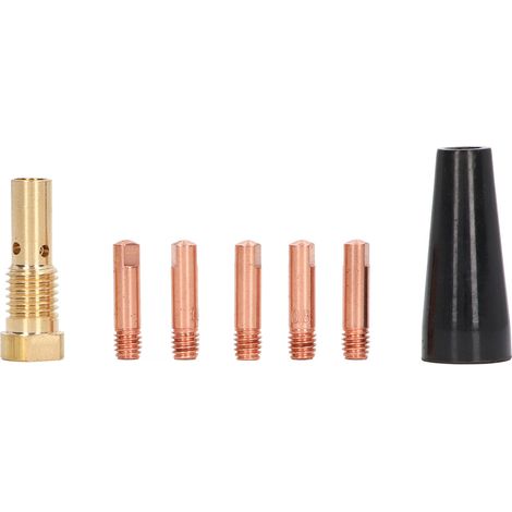 Kit de soudage MIG sans gaz (7 pièces) avec embout diffuseur en cuivre et accessoires (1/5)