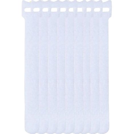 Bridas desmontables para cables, nailon resistente, multiusos, blancas, 200 unidades (1/2)