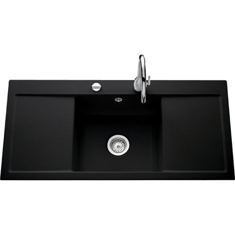 Évier de cuisine nigra FIRST CLASS - L 1060 x l 510 x P 200 mm - sous-meuble 50 cm - Aquatop (1/3)