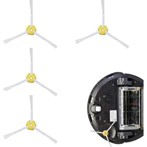 Set di 4 spazzole laterali di ricambio per robot aspirapolvere iRobot serie 800 900 850 860 870 871 880 890 960 980 (1/5)