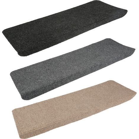 Lot de 15 Tapis d'escalier Marchette Escalier 65x25 cm Marron (1/4)