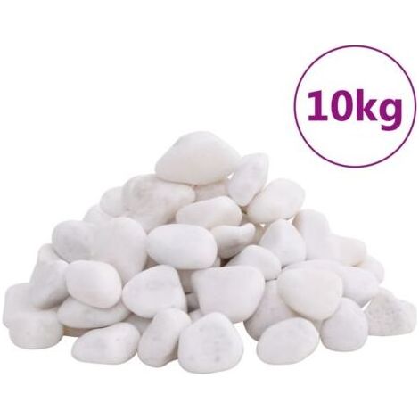Galets polis 10 kg blanc 2-5 cm (1/4)