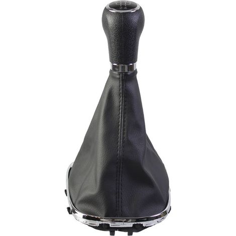 Compatible with Chevrolet Trax Standard 2011-2020, replacement shift knob, black electroplated finish, 6-speed transmission, one piece. (1/4)