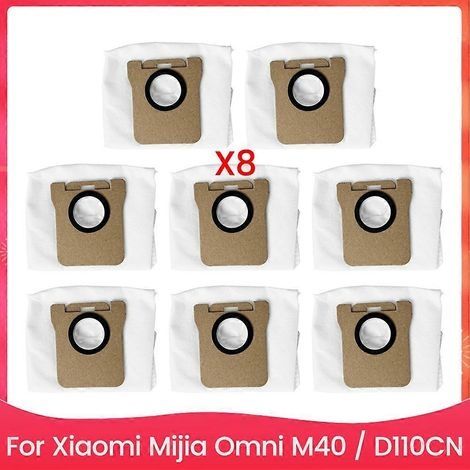 Kit de 8 sacs à poussière compatibles avec l'aspirateur Xiaomi Mijia Omni M40 / D110CN (1/5)
