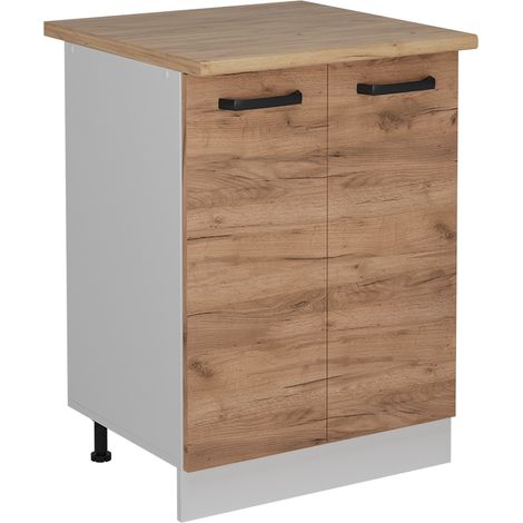 Küchenunterschrank R-Line, Goldkraft Eiche, 60 cm AP Eiche, Vicco