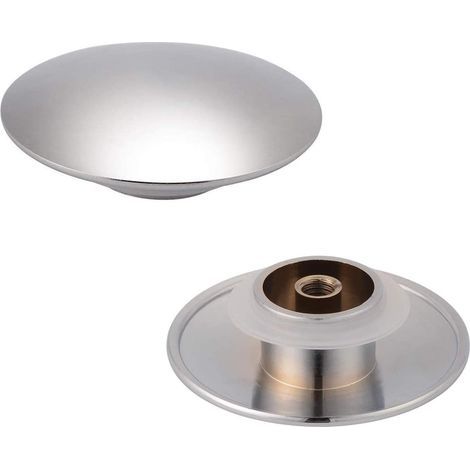 2 Pieces Brass Drain Stopper, Basin Drain Stopper, Bathroom Sink Stoppers, 66mm Drain Stopper, Polished Brass Chrome, for Bathtub, Sink, Wash Basin (Silver) (1/5)