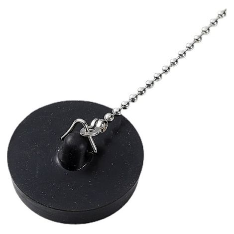 Bouchon de baignoire universel [2 pièces], bouchon d'évier avec chaînette à billes de 40 cm (1/4)