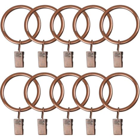 10 Stück. Metall-Fallenringe mit 2 Zoll Durchmesser und Clip, dekorative Falle aus rotbronze, rostfrei (Ring-Innendurchmesser 50 mm) (1/4)