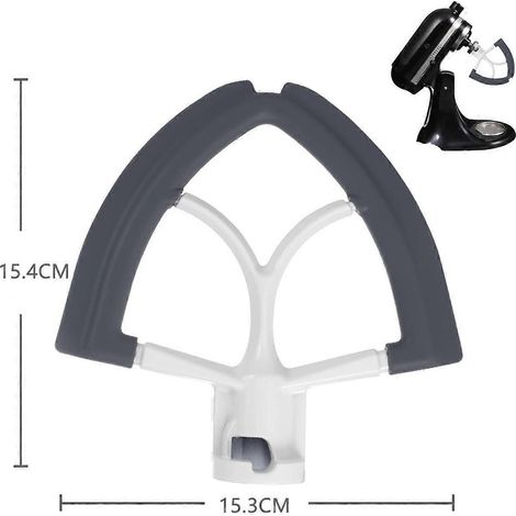 Batteur à bord flexible pour mixeur de 4,5 à 5 pintes, compatible avec les modèles à tête inclinable (1/5)