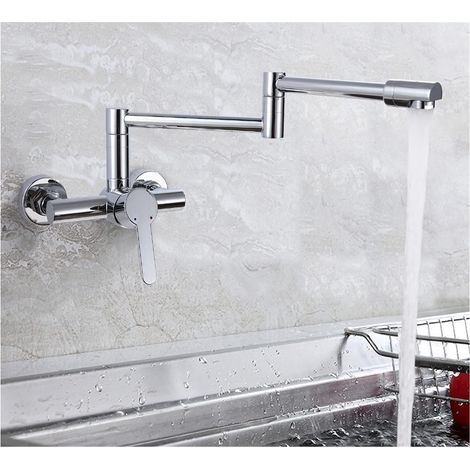 Robinet de Cuisine remplisseur de Pot Robinet de Cuisine Pliant à Extension cachée for Eau Chaude et Froide (1/5)