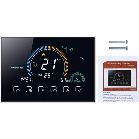 Decdeal Smart Thermostat programmierbar 5+1+1 sechs Perioden Sprach -App -Steuerung Hintergrundbeleuchtung LCD -Wasserheizthermoregulator