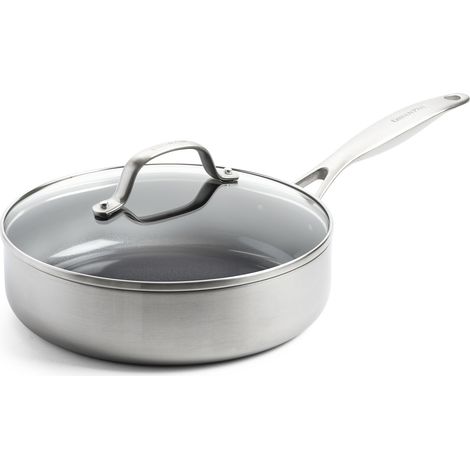 Greenpan - Sauteuse Geneva en Céramique 24 cm + Couvercle en verre (1/3)