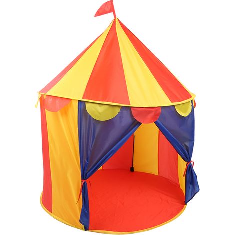 Tente pliable portable pour enfants, idéale pour l'intérieur et l'extérieur, style château, accessoire de jeu pour chambre ou maisonnette. (1/5)