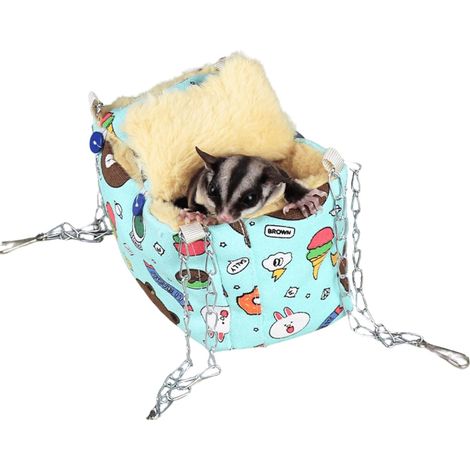 Rattenbetten, Gleithörnchen-Hängematten, Käfigbetten für Ratten, Hängekörbe für Meerschweinchen zum Wärmen, Schlafsack-Hängematten für Gleithörnchen, warme Nester für Kleintiere wie Hamster, Syrische 