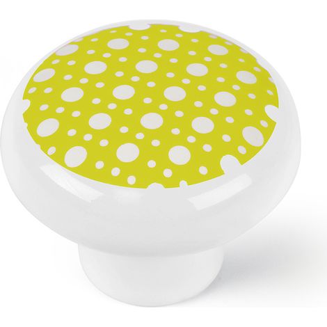 Pomo de porcelana verde, dimensiones: 40x40x31mm Ø: 40mm - (1/3)