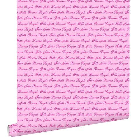 papier peint mots de princesses rose - ESTAhome (1/4)