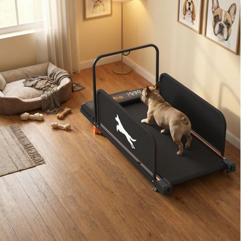 Tapis de course pour chien noir en acier, silencieux, 2 en 1, 109,5 x 49 x 72 cm, REDOM (1/5)