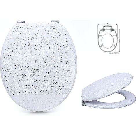 SEDILE COPRIWATER UNIVERSALE PER BAGNO COPRI WC WATER IN LEGNO 18" Mod. 52997 (1/3)