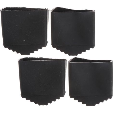 Patin Escabeau - Caoutchouc Noir Antidérapant - Pour Échelle et Escabeau - Lot de 4 - 4,3 x 4,2 x 2,3 cm (1/5)