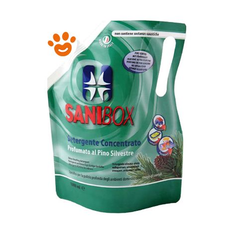 Sanibox Detergente Concentrato al Pino Silvestre - Confezione 5 Lt - Disinfettanti