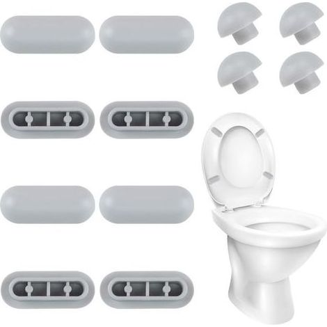 Caoutchoucs de siège de Toilette,lunette wc,tampon en caoutchouc pour couvercle de toilette et siège de toilette (1/5)