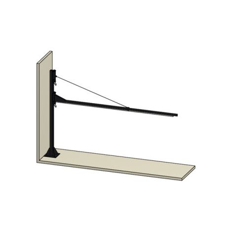 Brazo basculante para cortinas y láminas, para fijar a una columna KEMPER                                             2000 mm