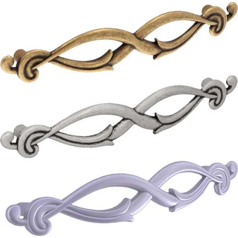 Maniglia per mobili linea decor serie 34 Giusti - 128 Argento Vecchio Brillante