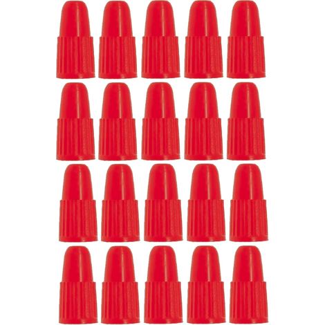 20x Bouchon de valve capuchon en plastique presta Pneu Vélo Moto Auto Voiture Quad Trottinette, Rouge