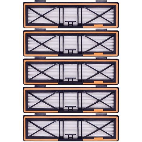 FOREHILL 5er-Pack Orange Ersatz-HEPA H13 Filter Kompatibel mit Neato D10, D9, D8, D7, D6, D5, D4, D3 Saugrobotern.