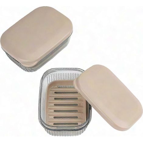 Zweiteilige, wasserdichte Seifenbox mit Deckel, tragbare Aufbewahrungsbox für feste Seife, ideal für Dusche, Badezimmer und Reisen (1/5)