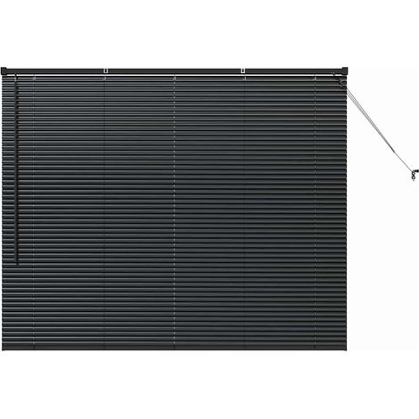 Maison Exclusive - Persianas venecianas Manual Negro 130 x 155 cm