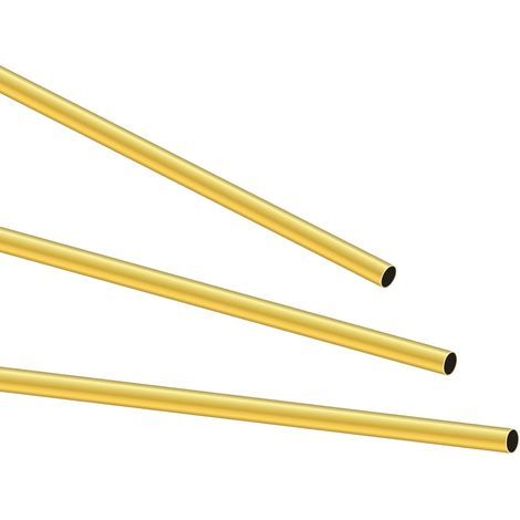 Lot de 3 Tubes ronds en laiton 4mm, Paroi 0,2mm, Longueur 300mm pour bricolage (1/5)