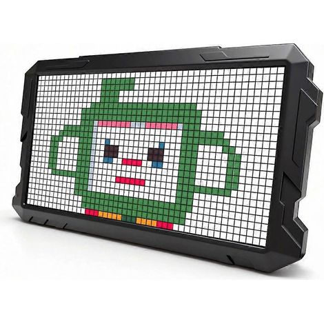 Horloge à écran LED pixel, veilleuse RGB, panneau de dessin d'animation DIY, convient à la décoration créative dans les salles de jeux, taille de pixel 24x48 (2448 pixels). (1/5)