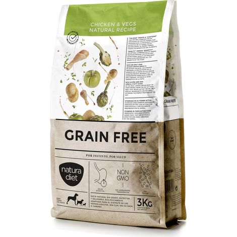 NATURA DIET DOG GRAIN FREE Chicken & Vegs 3 kg (1/2)