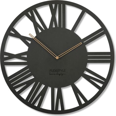 Reloj de pared grande Loft Adulto de 50 cm, negro (1/5)
