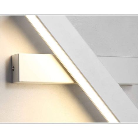 12W Applique Murale LED Lampe Blanche Designe Créatif Luminaire Intérieur Rotation de presque 360 degrés Lampe de Mur pour Chambre Salon Bureau Couloir (Blanc) (1/5)